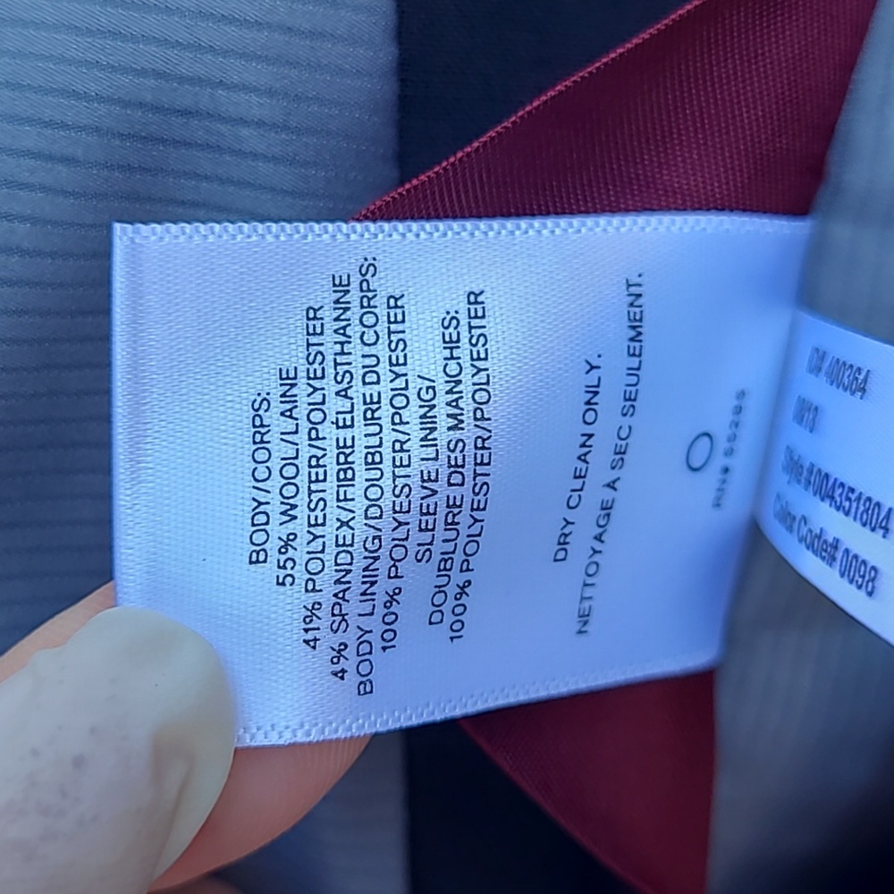 Express Solid Black Wool Polyester Blend Sz 38 S … - image 7